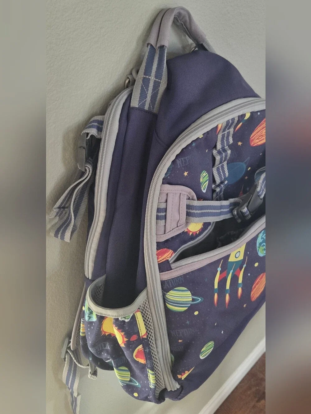 Potterbarn Kids XL Navy Solar System Glow In The Dark Backpack